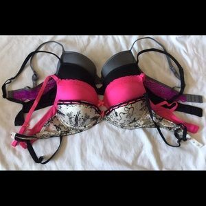 4 Piece Push Up Padded Bra Bundle 32A